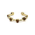 Anello Regolabile in Rame con Occhio di Tigre