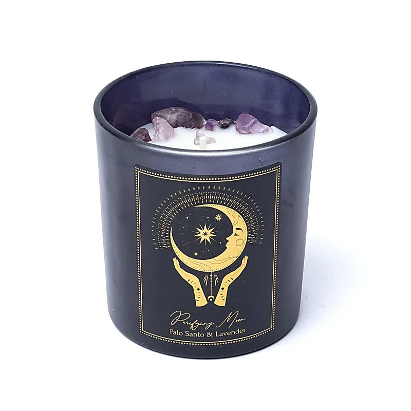 Candela d’Intento Purifying Moon – Palo Santo, Lavanda & Ametista