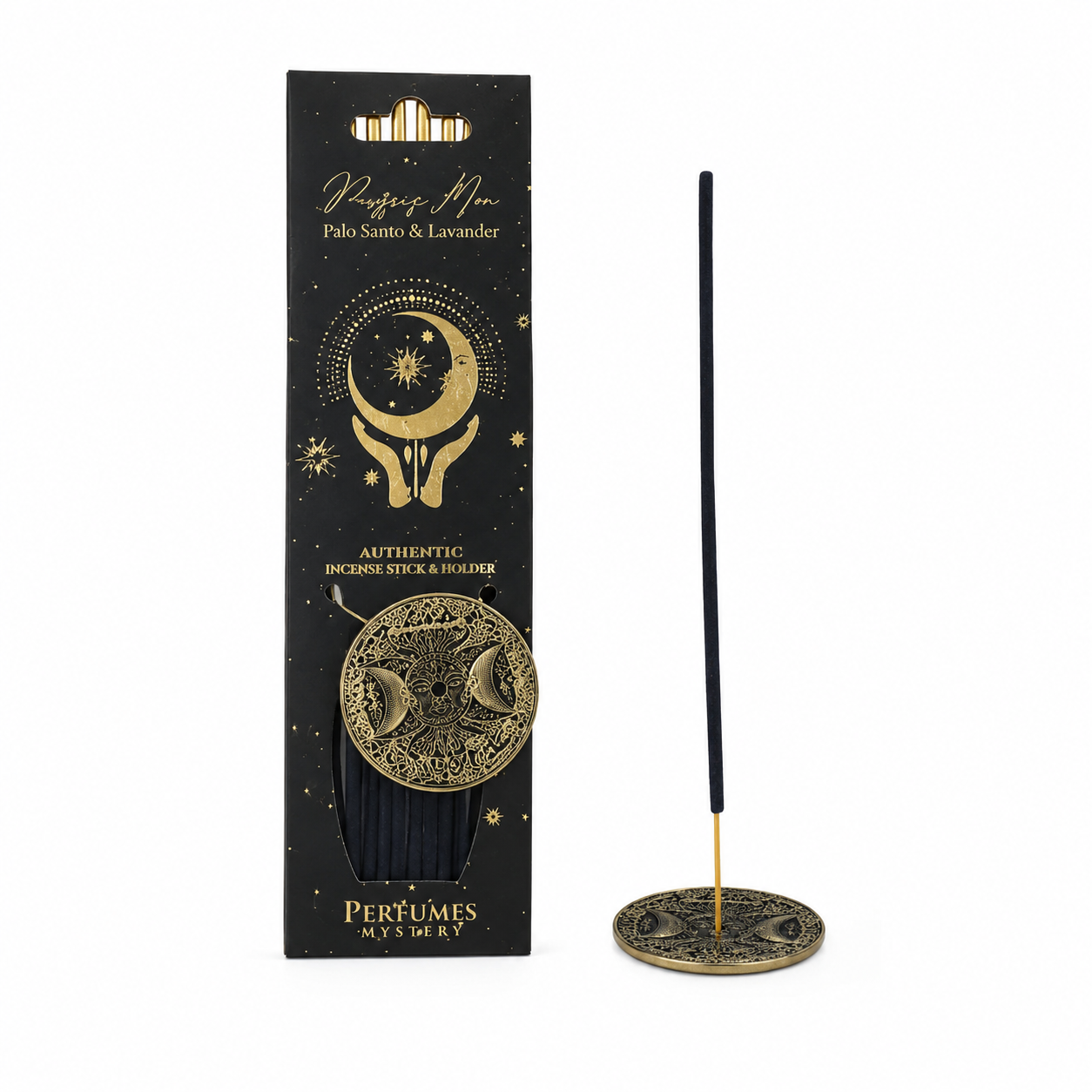 Kit Incenso Purifying Moon con Portaincenso – Palo Santo & Lavanda