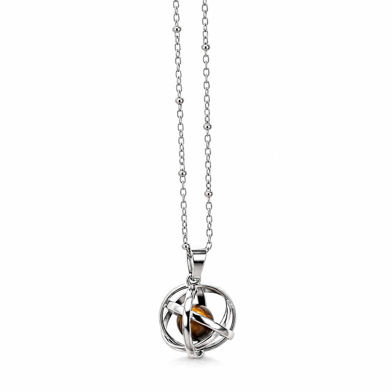 Collana con ciondolo Genesa Crystal con Occhio di Tigre – Geometria Sacra
