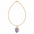 Collana Artemide – Ametista Grezza in Capim Dourado