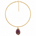 Collana Gaia in Capim Dourado con Ametista