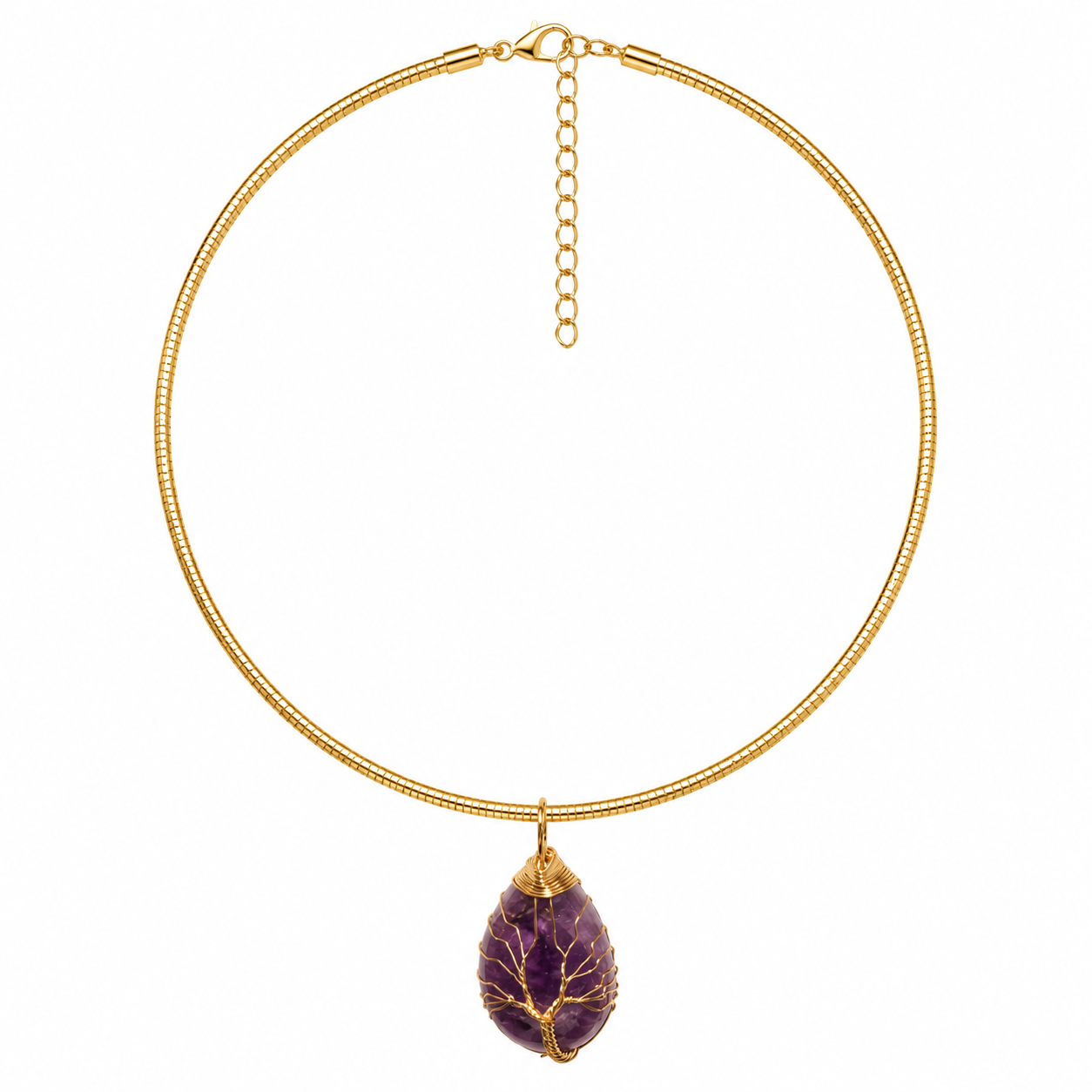 Collana Gaia in Capim Dourado con Ametista