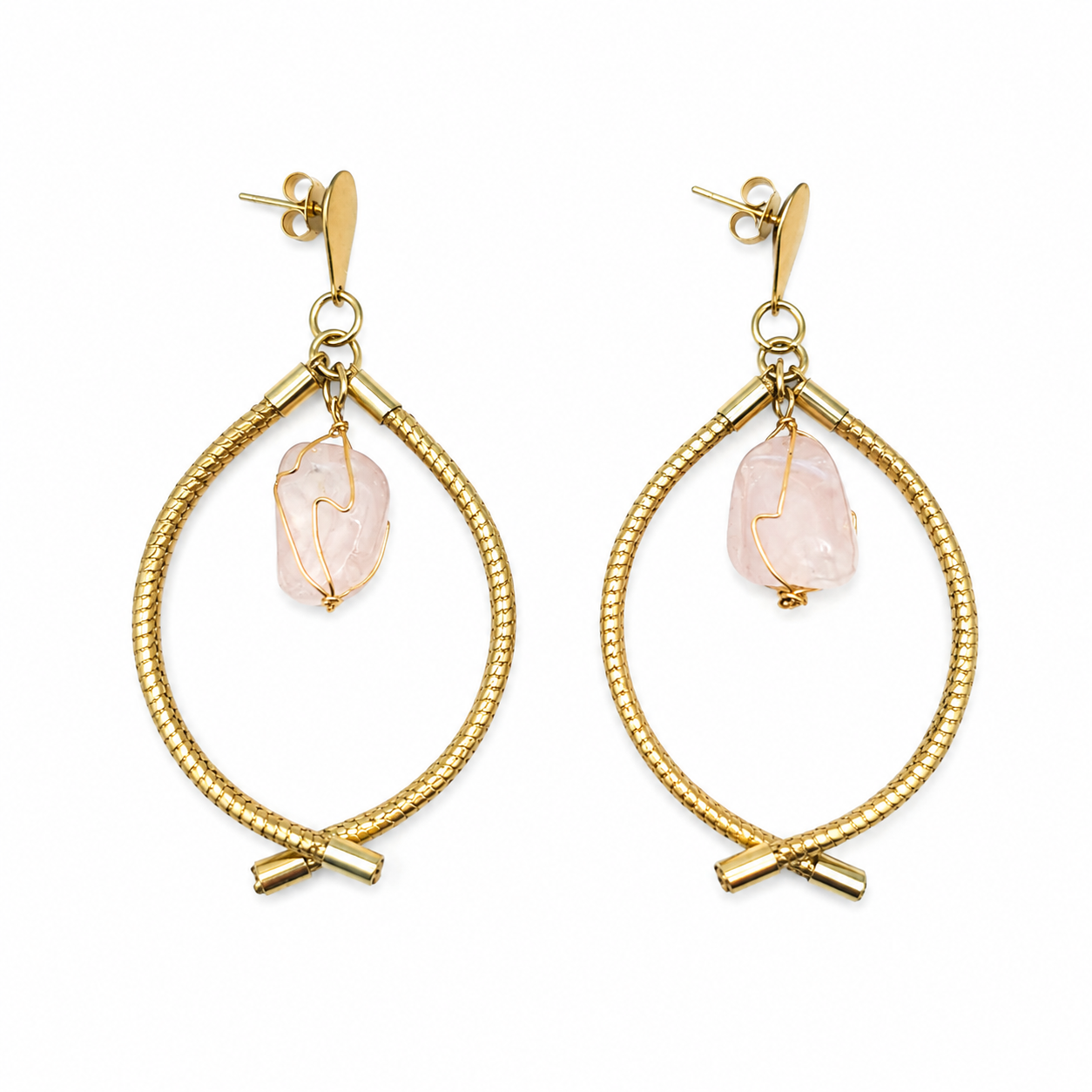 Orecchini Ambra in Capim Dourado