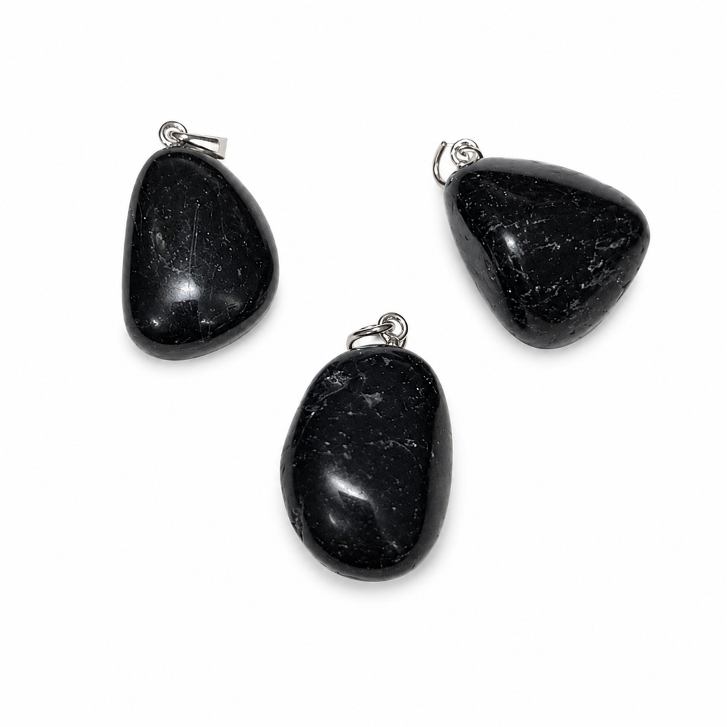 Ciondolo in Tormalina Nera Naturale – Argento 925