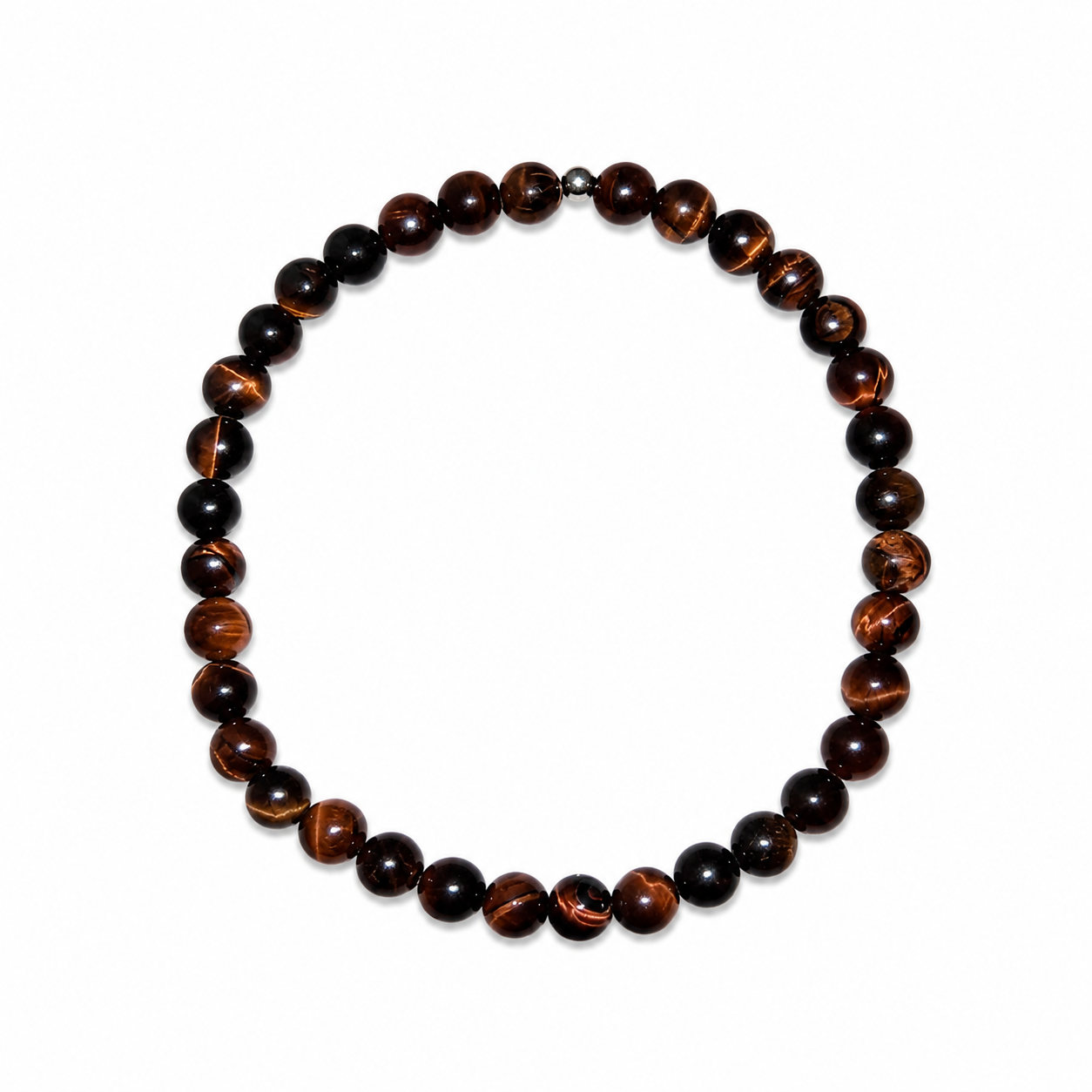 Bracciale Uomo in Pietra Naturale con Dettaglio in Argento