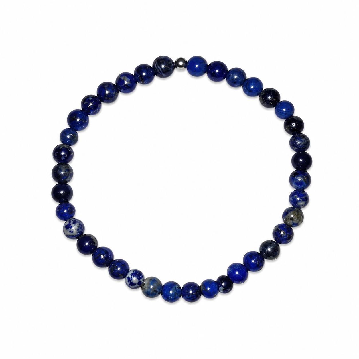 Bracciale Uomo in Pietra Naturale con Dettaglio in Argento
