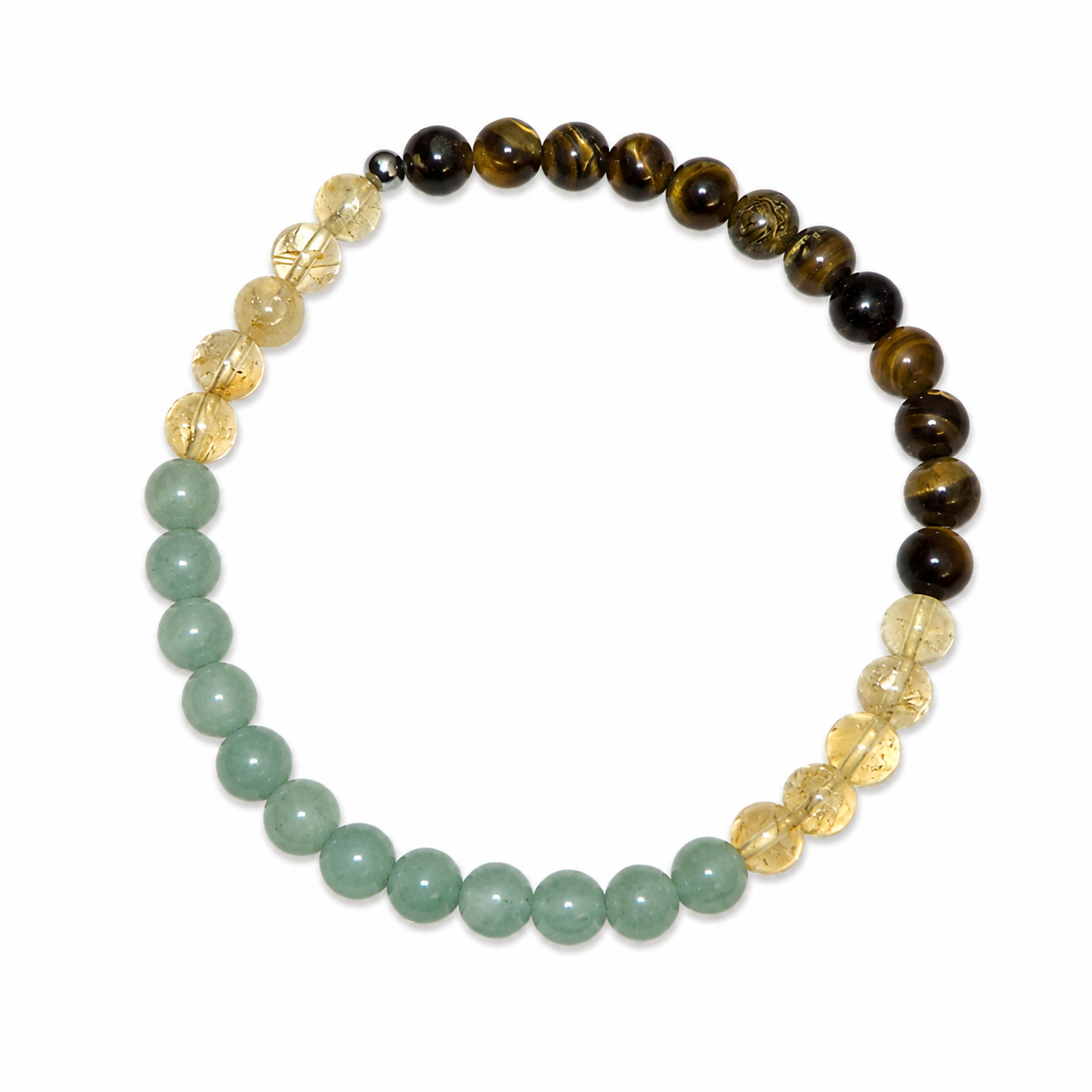 Bracciale Uomo in Pietra Naturale con Dettaglio in Argento
