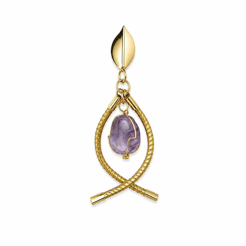 Orecchini Ambra in Capim Dourado