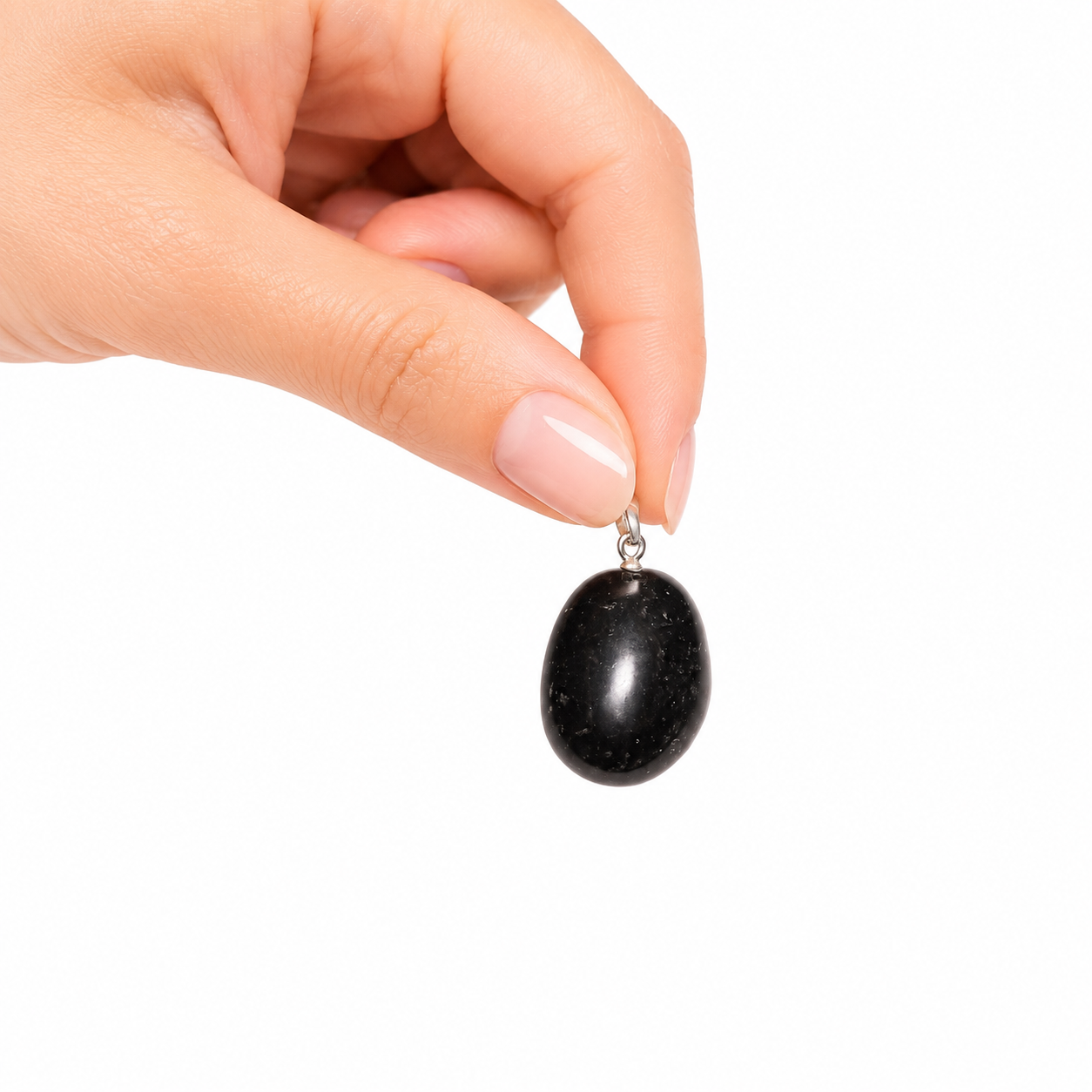 Ciondolo in Tormalina Nera Naturale – Argento 925
